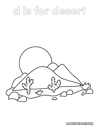 desert coloring page