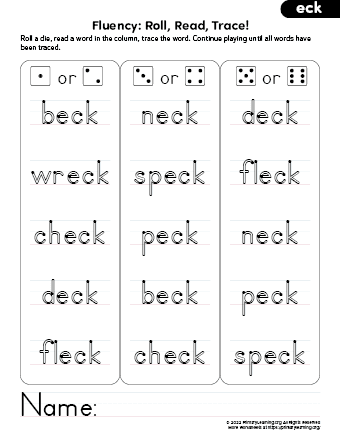 eck word family activities for kindergarten