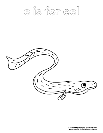 eel coloring page