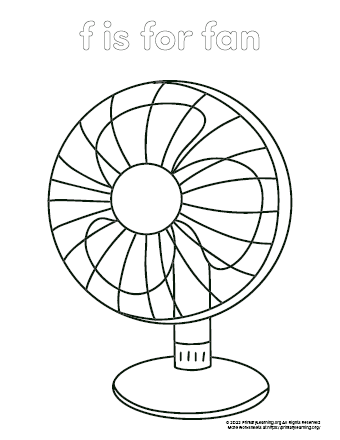 fan coloring page