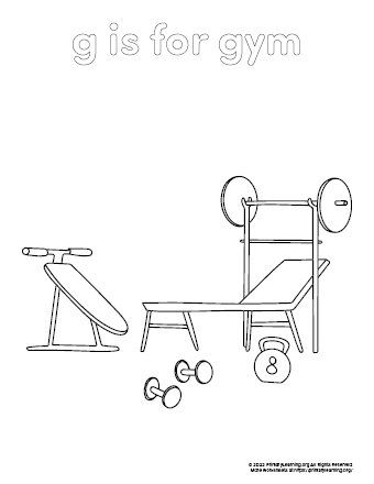 gym coloring page