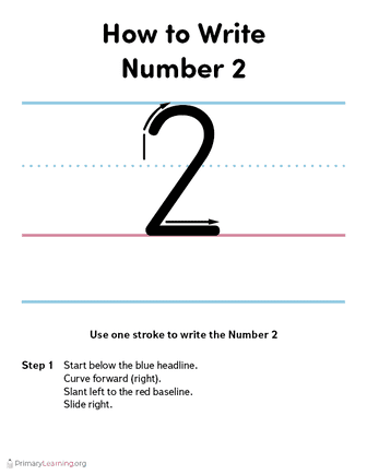 how to write number 2