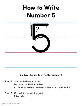 how to write number 5