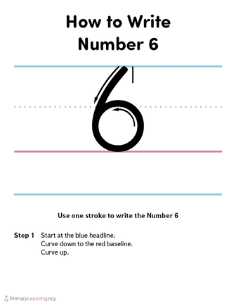 how to write number 6