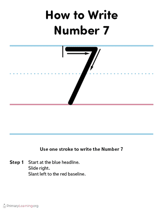 how to write number 7