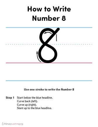 how to write number 8