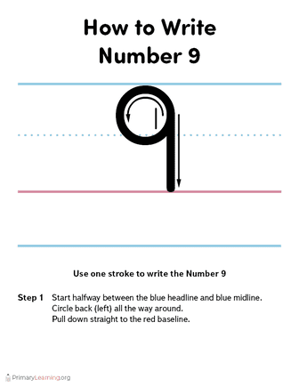 how to write number 9