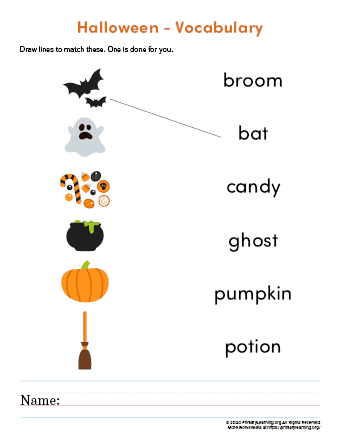 halloween themed words