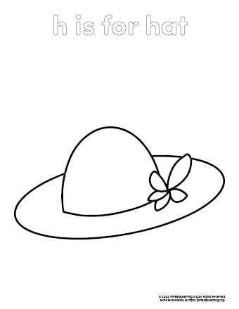 hat coloring page
