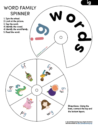 ig family word wheel