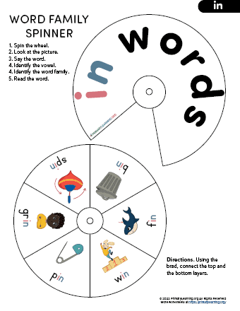 in family word wheel