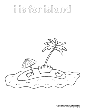 island coloring page
