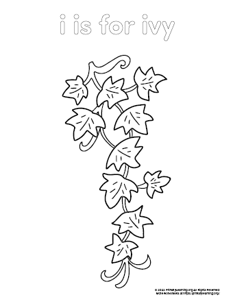 ivy coloring page