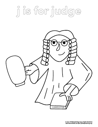 judge coloring page