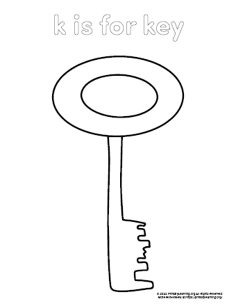 key coloring page
