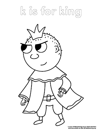 king coloring page