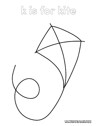 kite coloring page