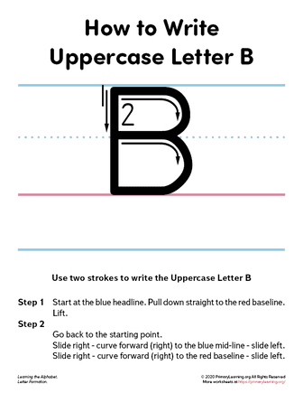 how to write the uppercase letter b
