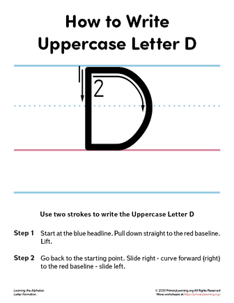 how to write the uppercase letter d
