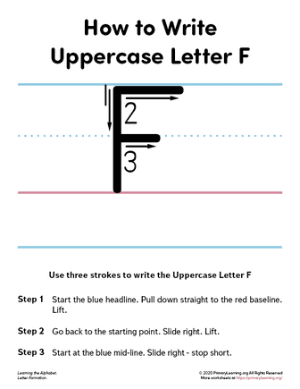 how to write the uppercase letter f