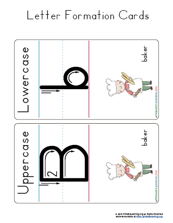 letter b formation cards