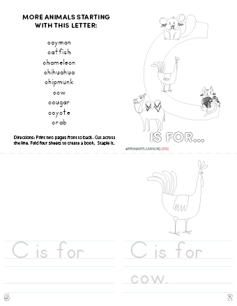 letter c printable book