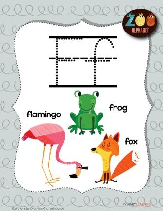 Letter F Animals, Printable Poster