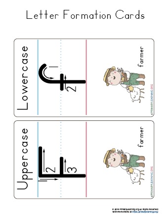 letter f formation cards
