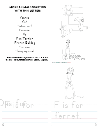 letter f printable book