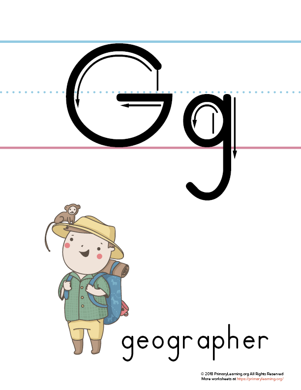 printable letter g poster