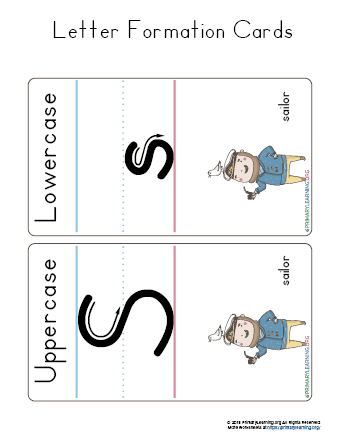 letter s formation cards