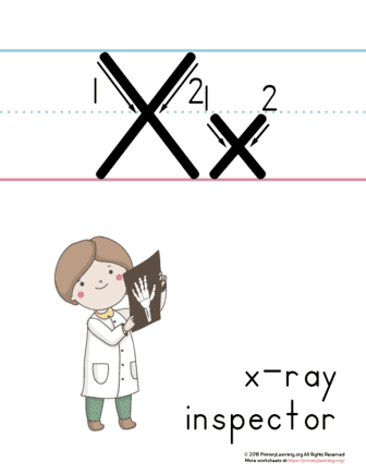 printable letter x poster