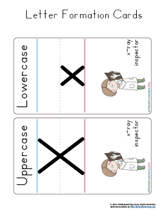 letter x formation cards