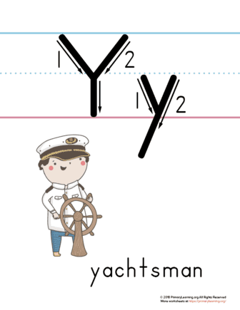 printable letter y poster
