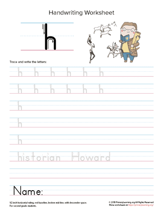 lowercase letter h