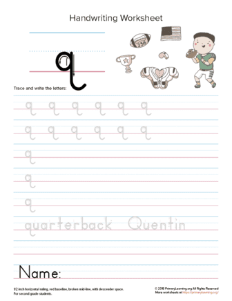 lowercase letter q