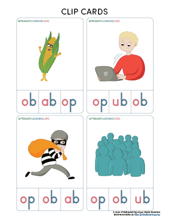 ob word family cards
