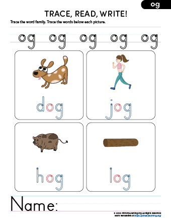 OG Family Words Activity | PrimaryLearning.Org