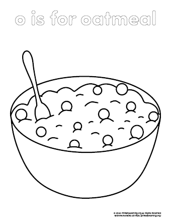 oatmeal coloring page