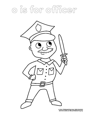 officer coloring page
