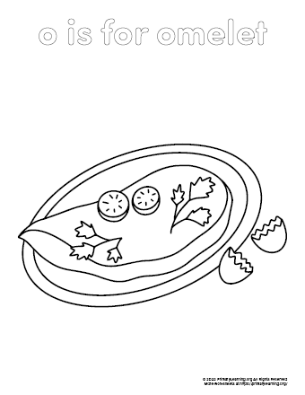 omelet coloring page
