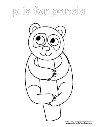 panda coloring page