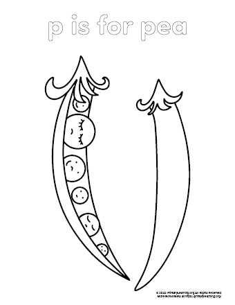 pea coloring page