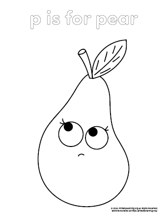 pear coloring page