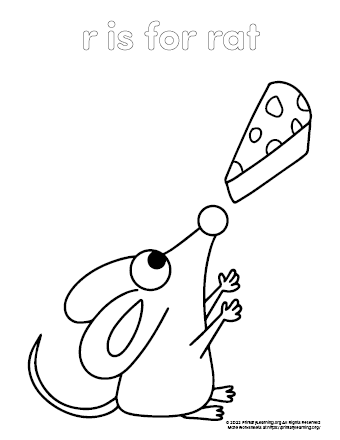 rat coloring page
