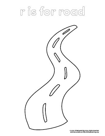 road coloring page