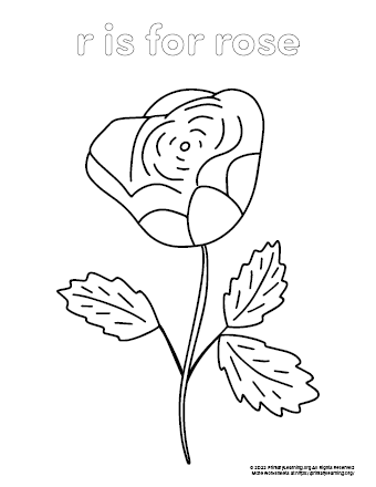 rose coloring page