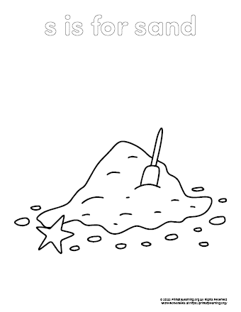sand coloring page