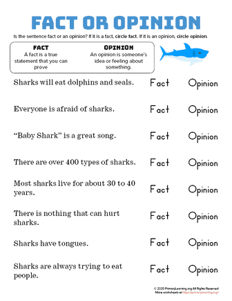 shark - facts and opinions