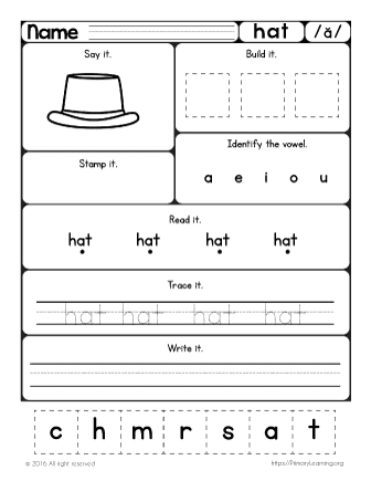 hat worksheet